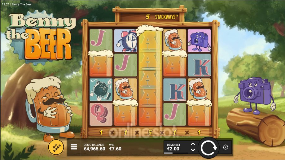 benny the beer slot base game