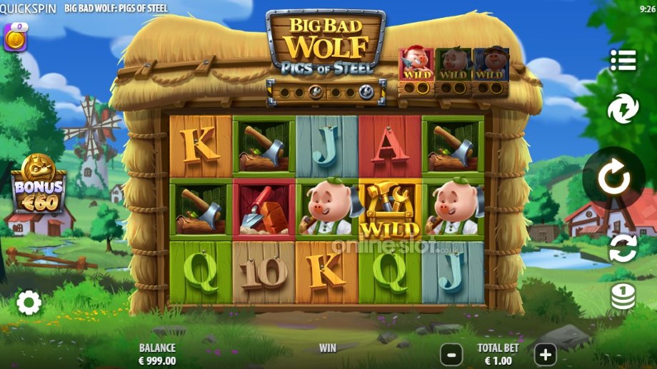 big bad wolf pigs of steel slot base game