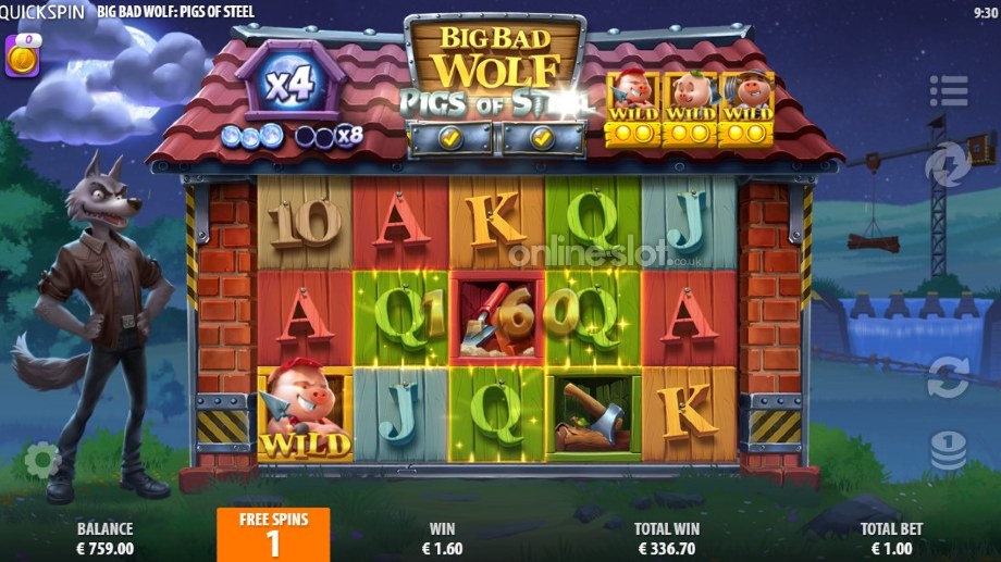 big bad wolf pigs of steel slot free spins feature