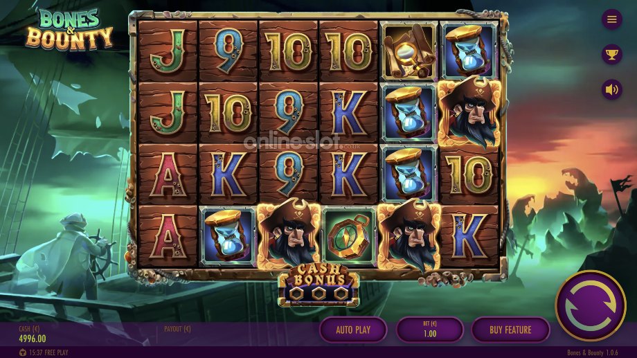 bones and bounty slot base game