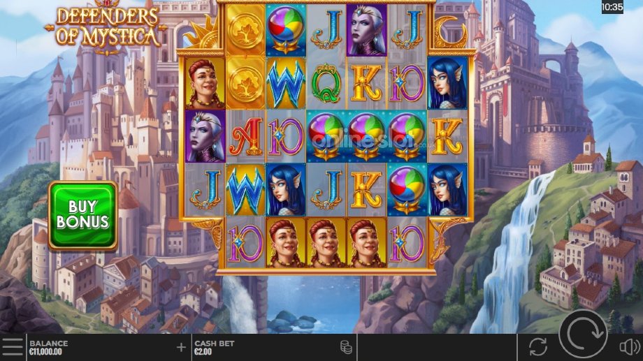 defenders of mystica slot base game