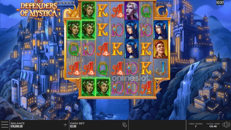 defenders of mystica slot free spins feature