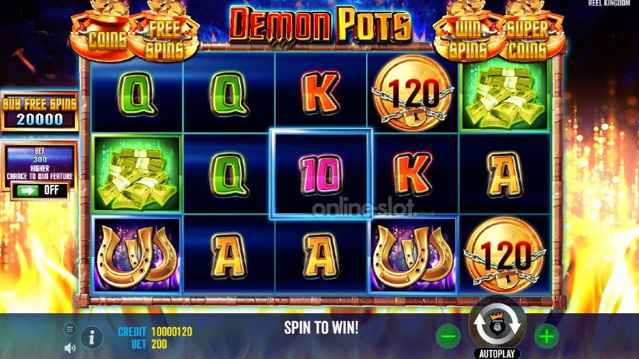 demon pots slot base game