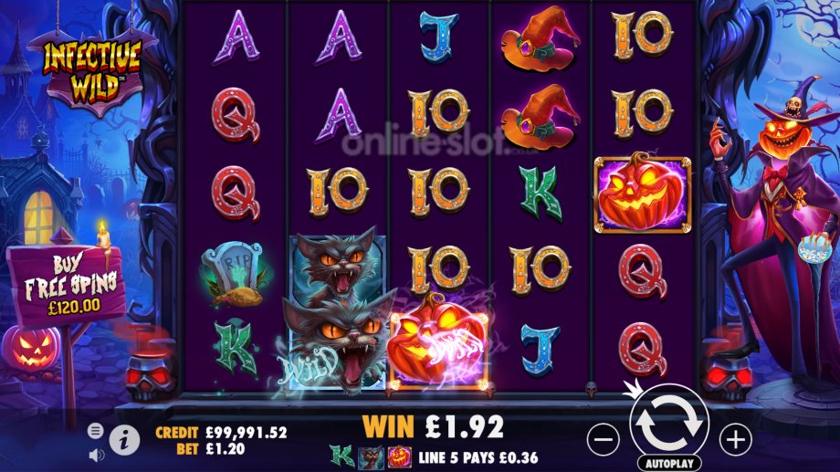 infective wild slot base game