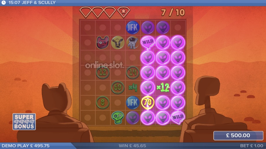 jeff and scully slot super bonus game feature