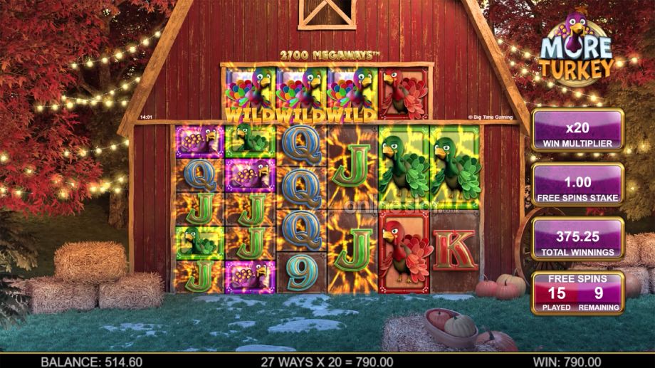 more turkey megaways slot free spins feature