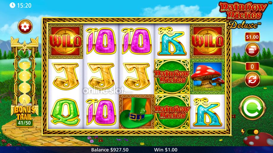 rainbow riches deluxe slot base game