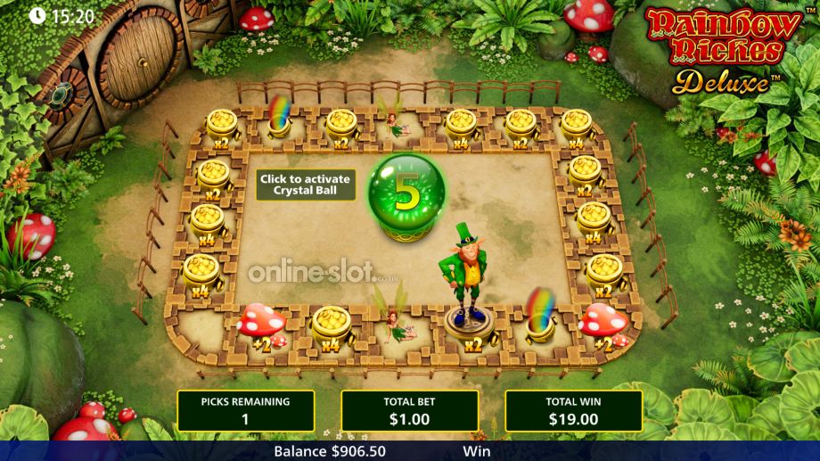rainbow riches deluxe slot round the board bonus feature
