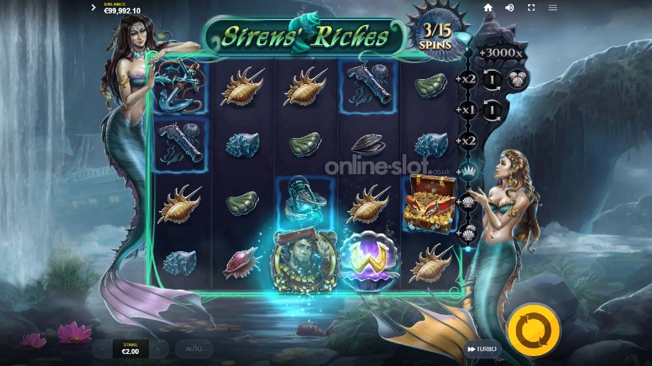 sirens riches slot nobleman feature