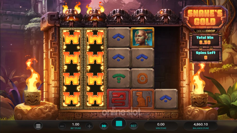 snakes gold dream drop slot free spins