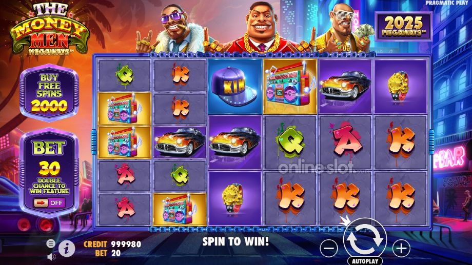 the money men megaways slot base game