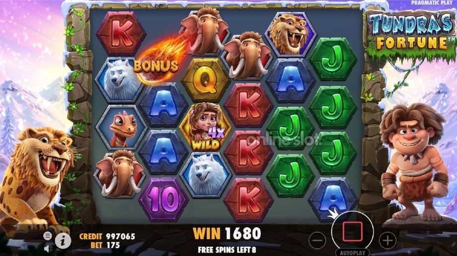 tundras fortune slot free spins feature