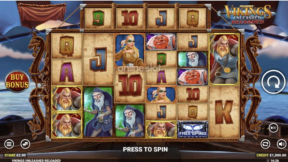 vikings unleashed reloaded slot base game