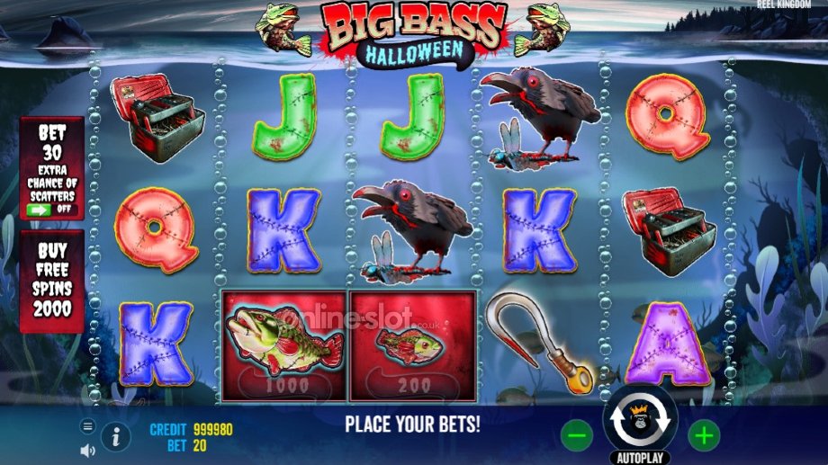 big bass halloween slot base game