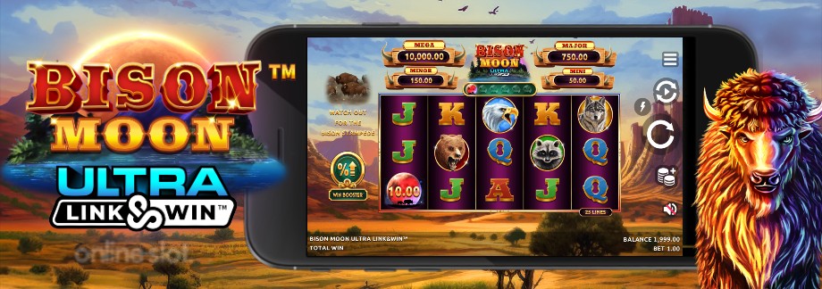 bison moon ultra link and win mobile slot