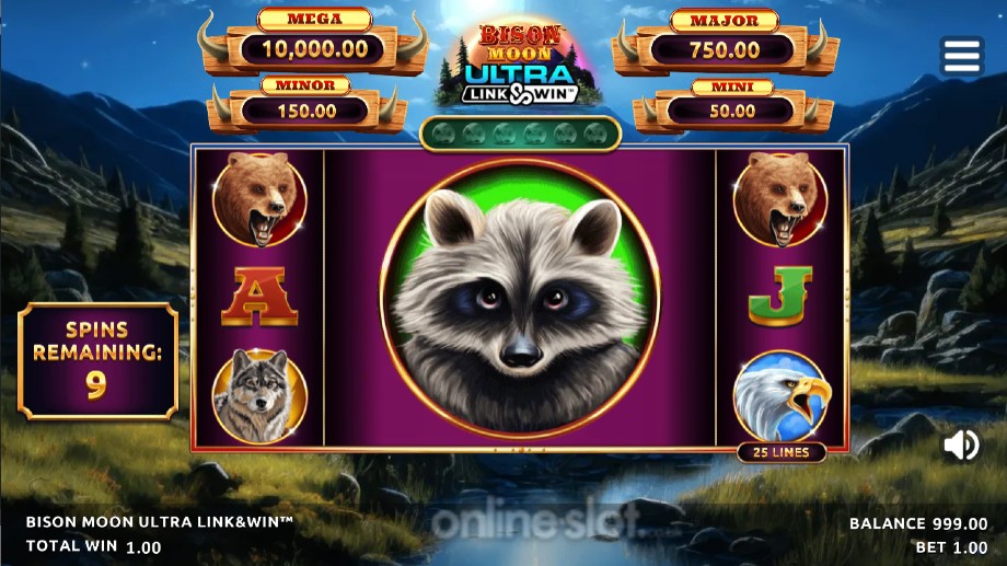 bison moon ultra link and win slot free spins