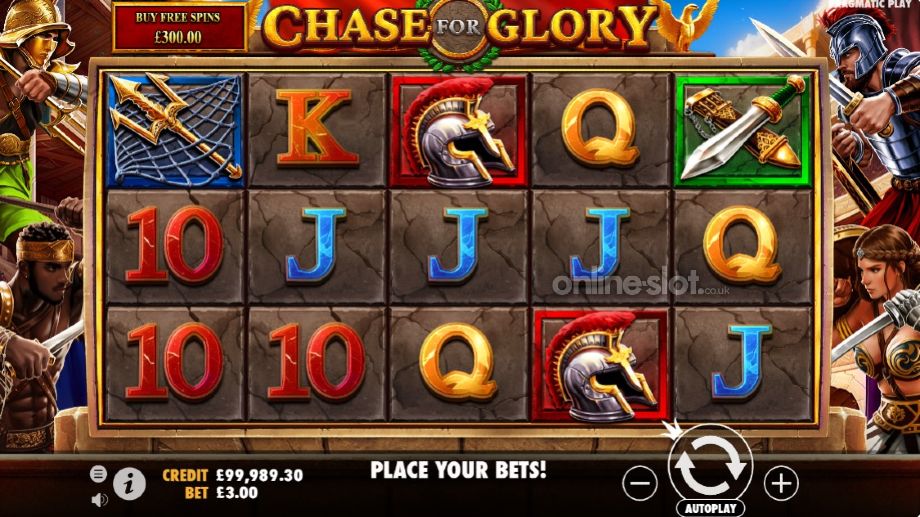 chase for glory slot base game