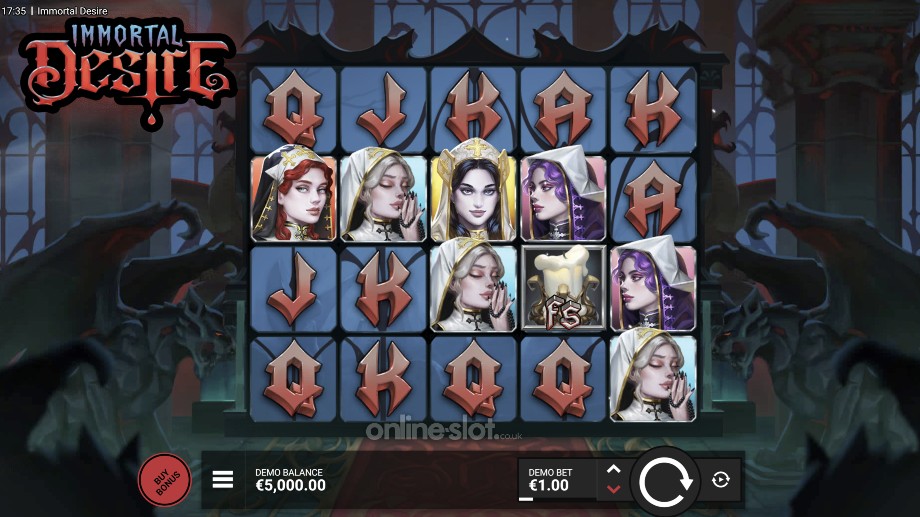 immortal desire slot base game