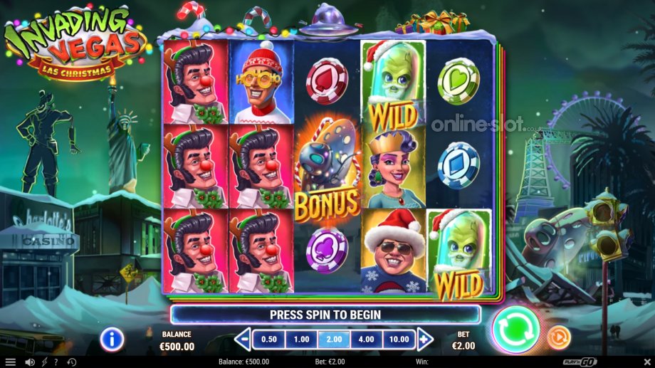 invading christmas las christmas slot base game