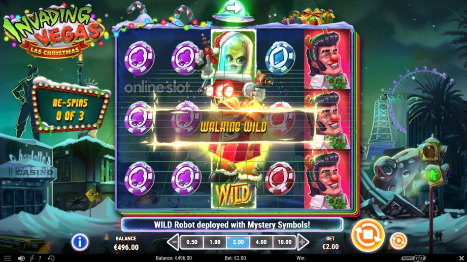 invading christmas las christmas slot walking wild feature