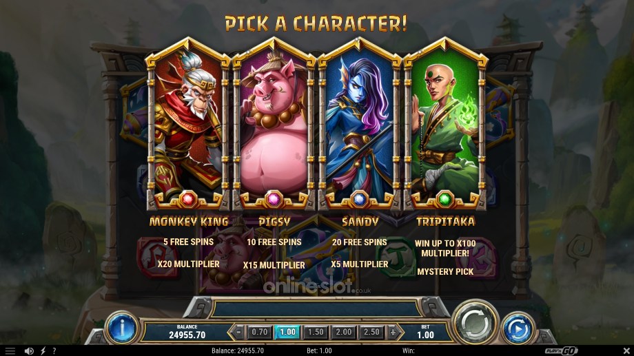 monkey battle for the scrolls slot free spins feature