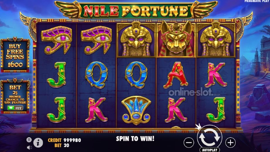 nile fortune slot base game