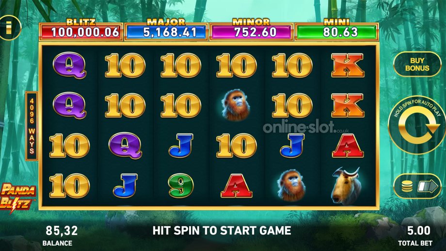 panda blitz slot base game