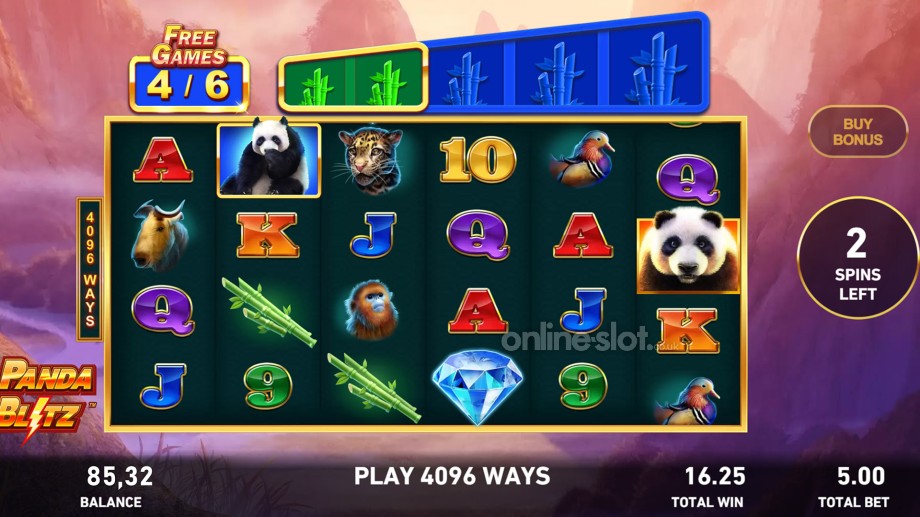 panda blitz slot free games feature
