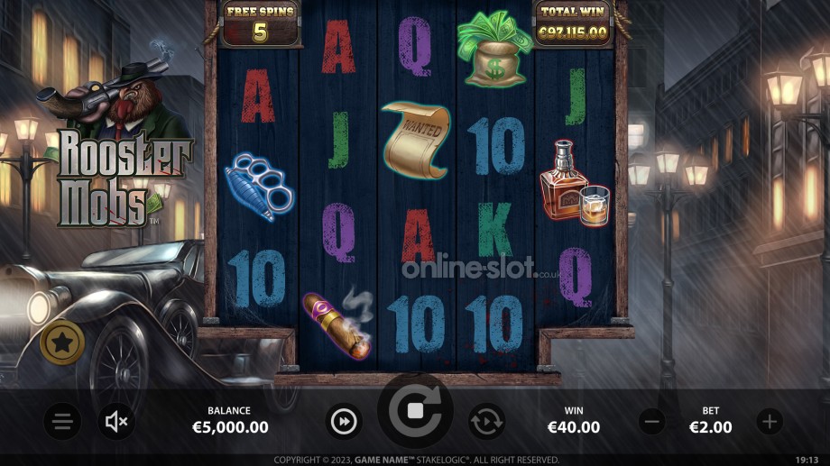 rooster mobs slot free spins feature