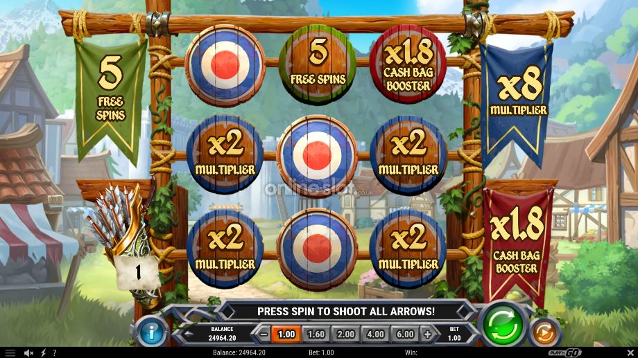 sherwood gold slot shoot the targets feature