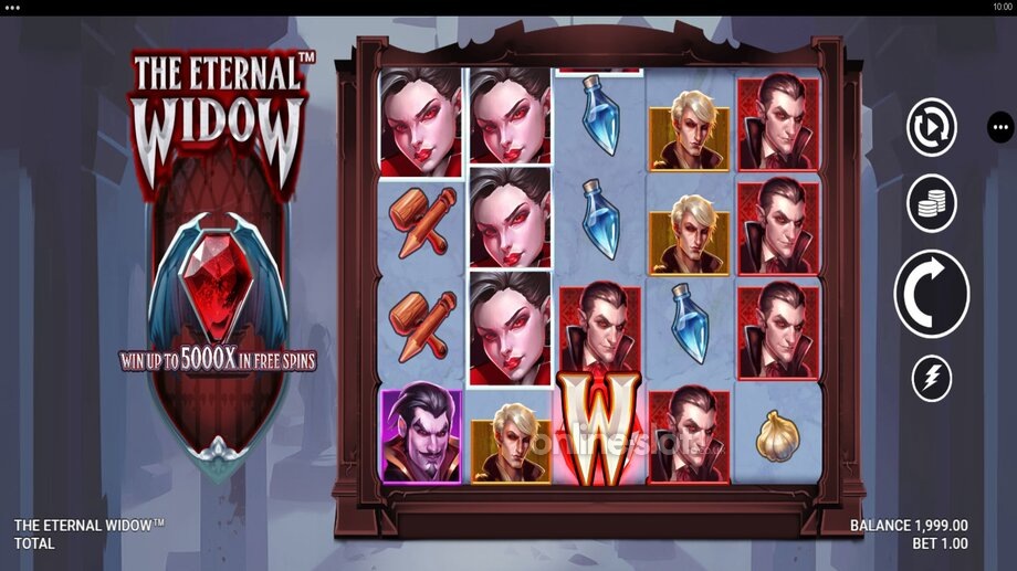 the eternal widow slot base game
