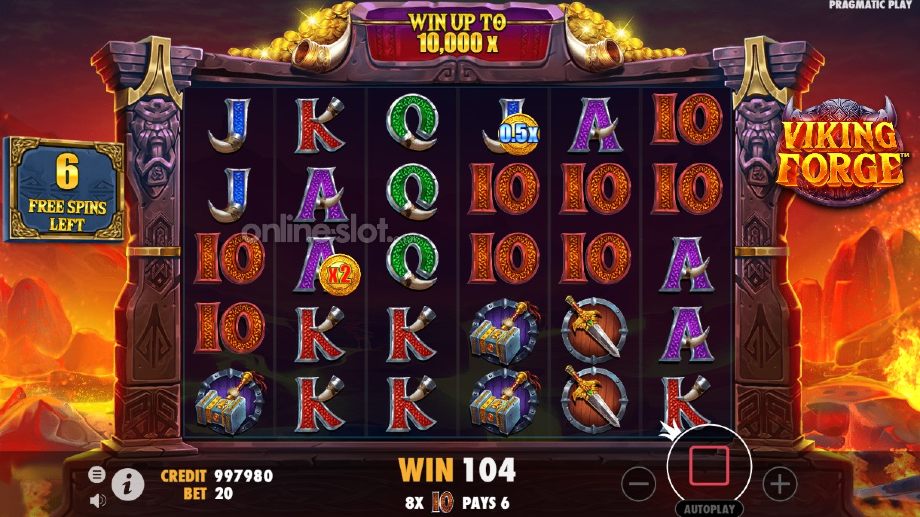viking forge slot free spins feature