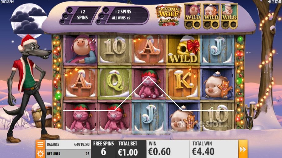 big bad wolf christmas special slot free spins feature