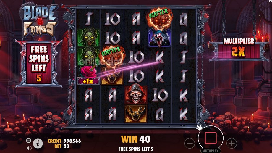blade & fangs slot free spins feature