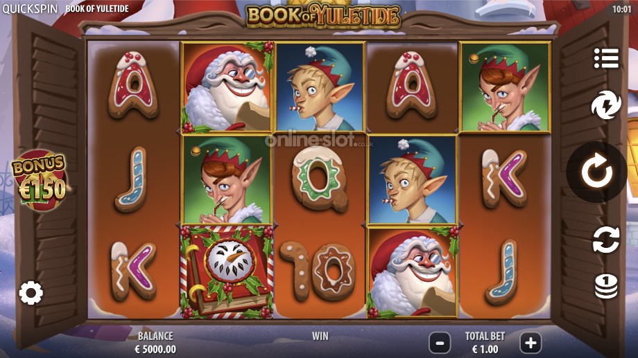 book of yuletide slot base game