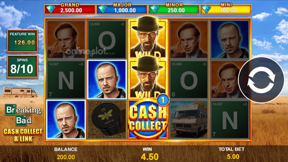 breaking bad cash collect and link slot breaking bad free games feature