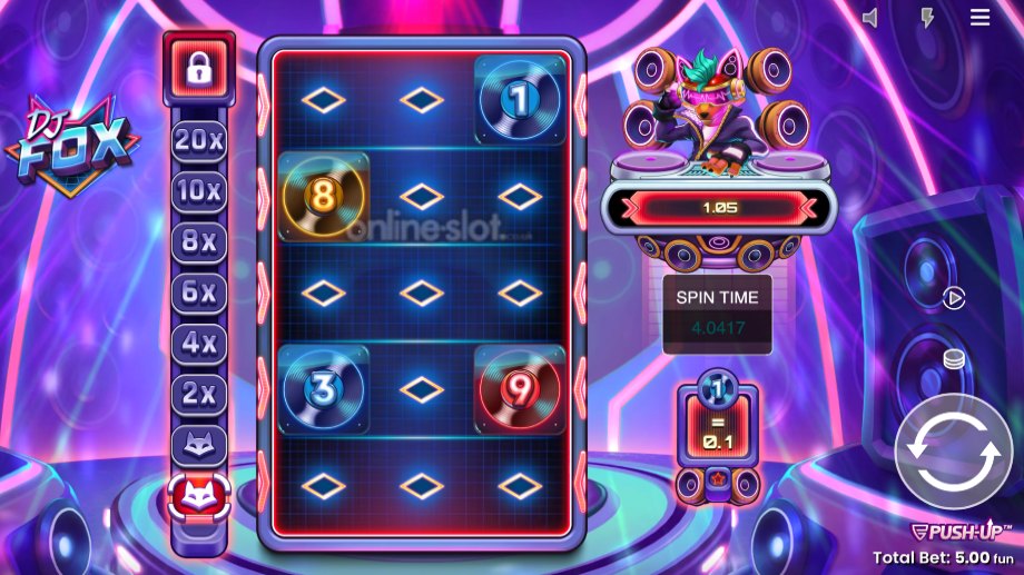 dj fox slot meter feature