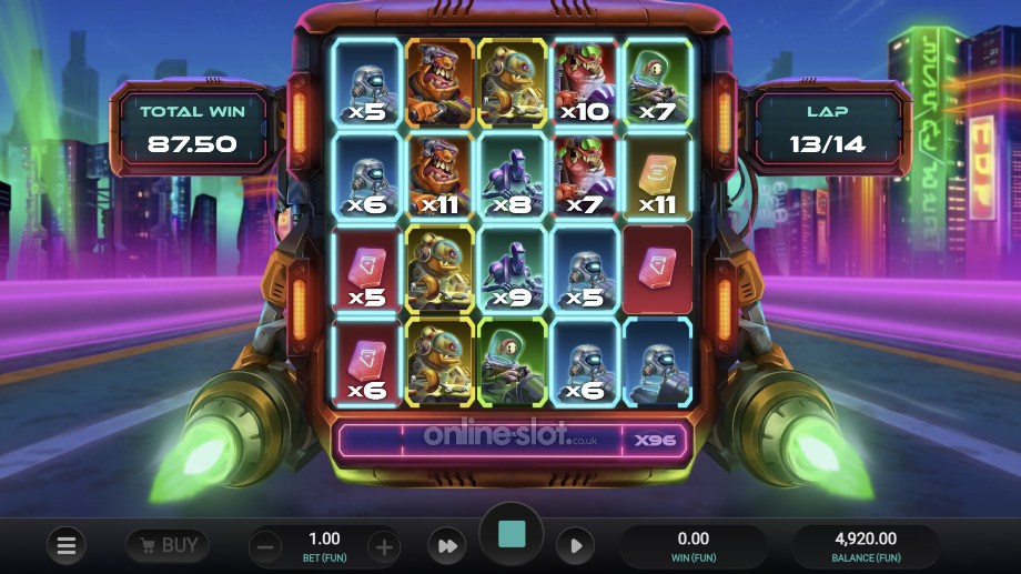galactic racers dream drop slot free spins feature