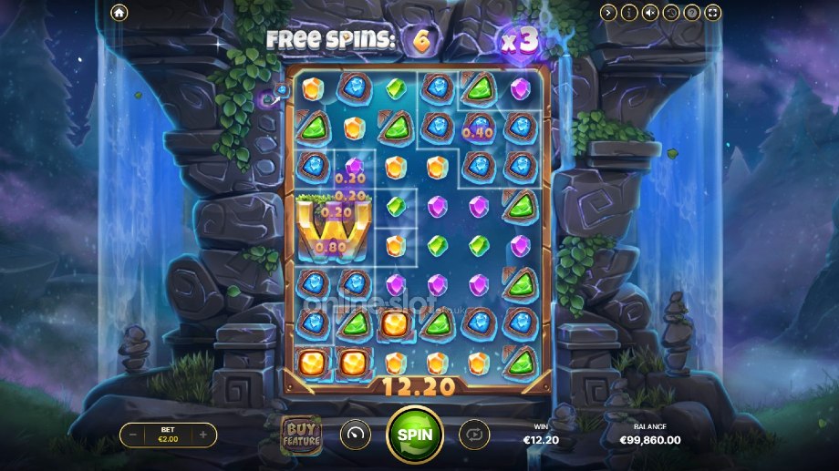 gem crush slot free spins feature