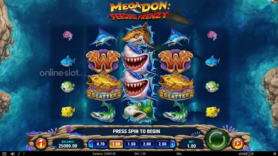 mega don feeding frenzy slot base game
