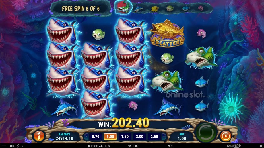 mega don feeding frenzy slot shark feast feature mega don