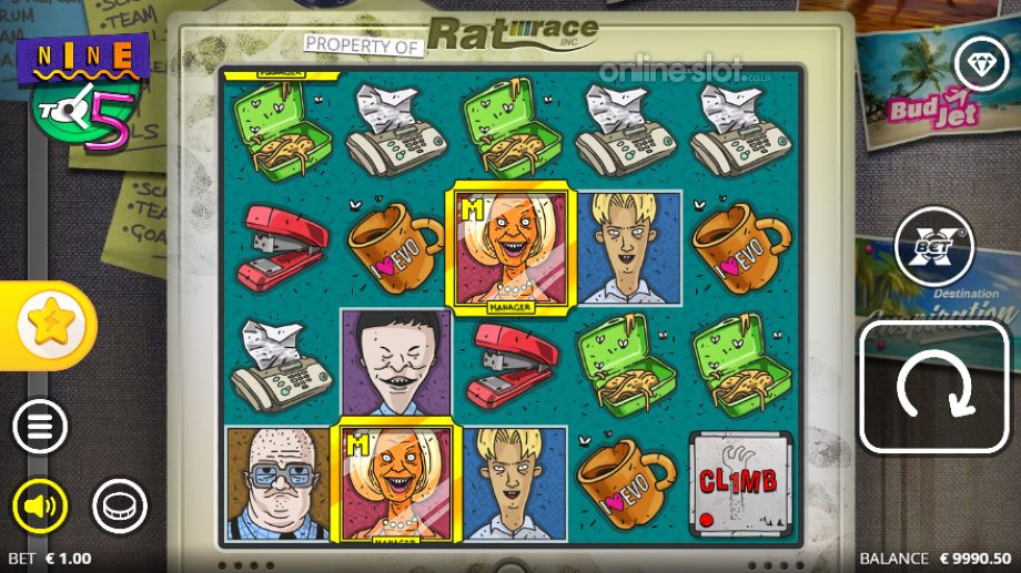 nine to five slot base game