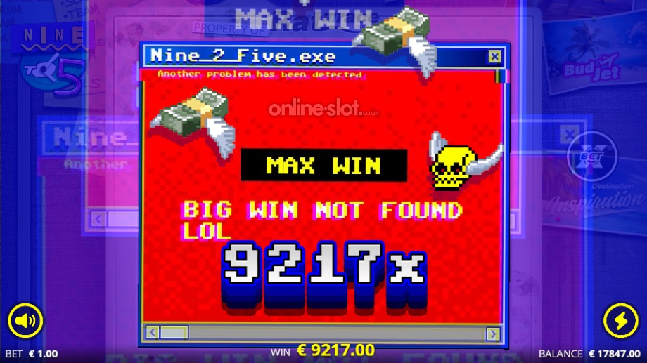 nine to five slot big win not found feature