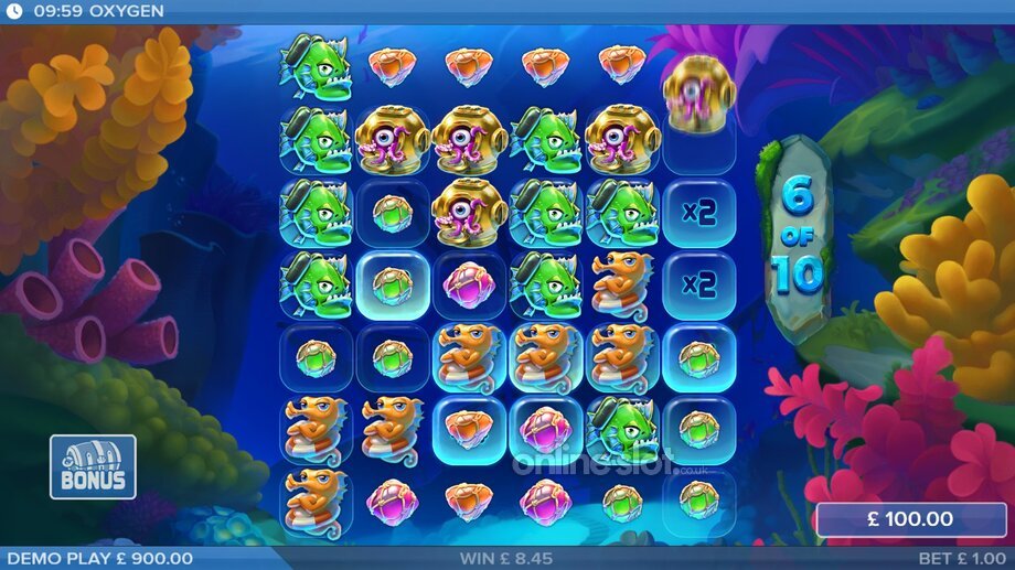 oxygen slot free drops bonus feature