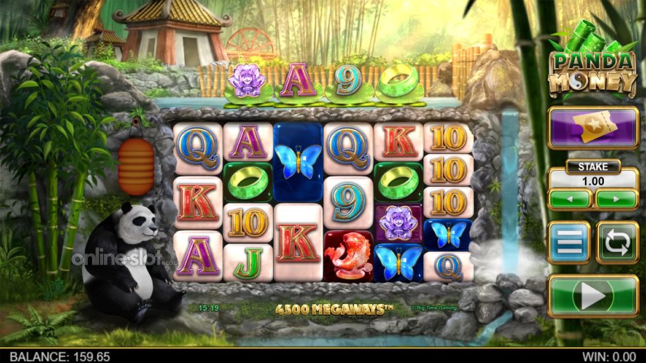 panda money slot base game