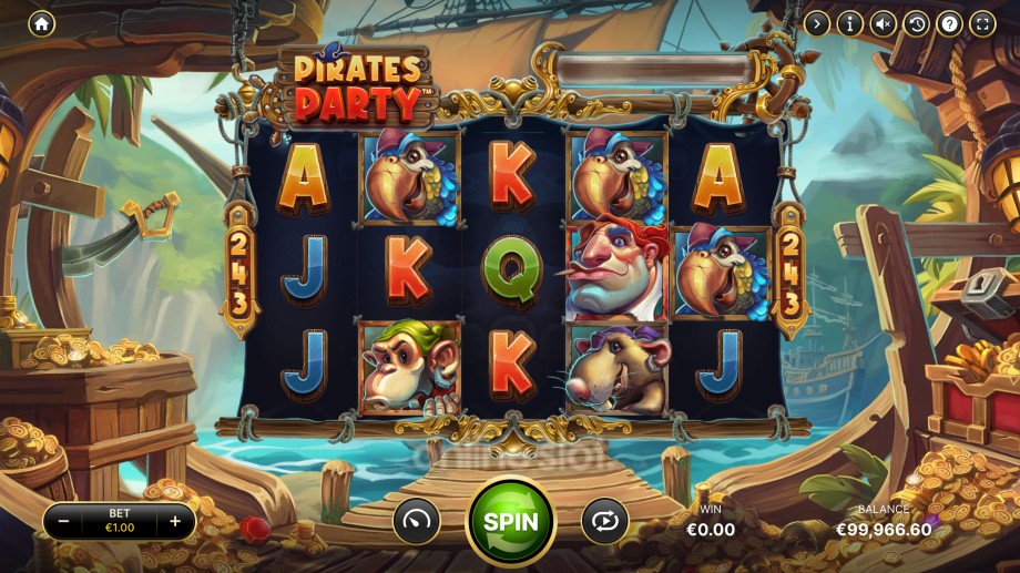 pirates party slot base game