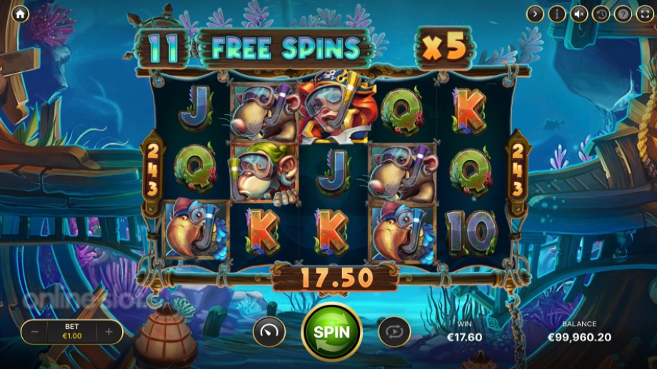pirates party slot free spins