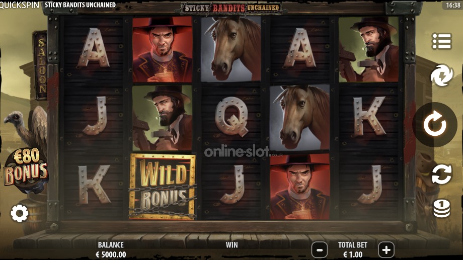 sticky bandits unchained slot base game