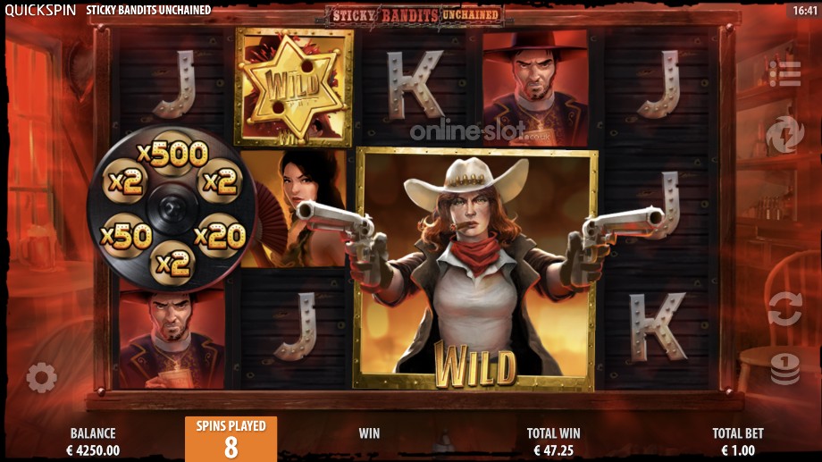 sticky bandits unchained slot peacemaker bonus fully loaded feature