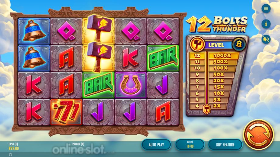 12 bolts of thunder slot base game